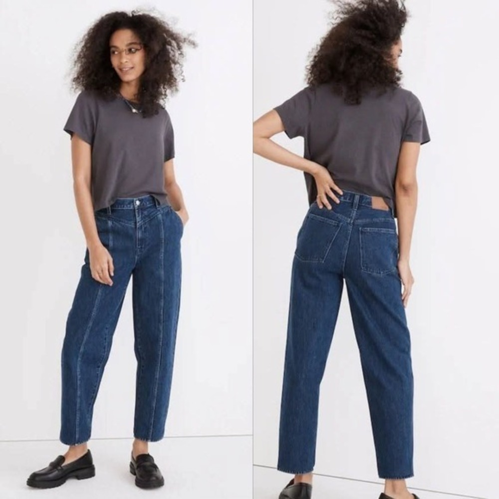 Madewell Balloon Jeans Dark Wash High Rise Denim Size 26